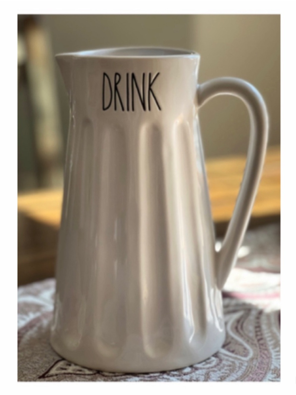 NEW Rae Dunn Ceramic Drink Pitcher Serveware Home Decor